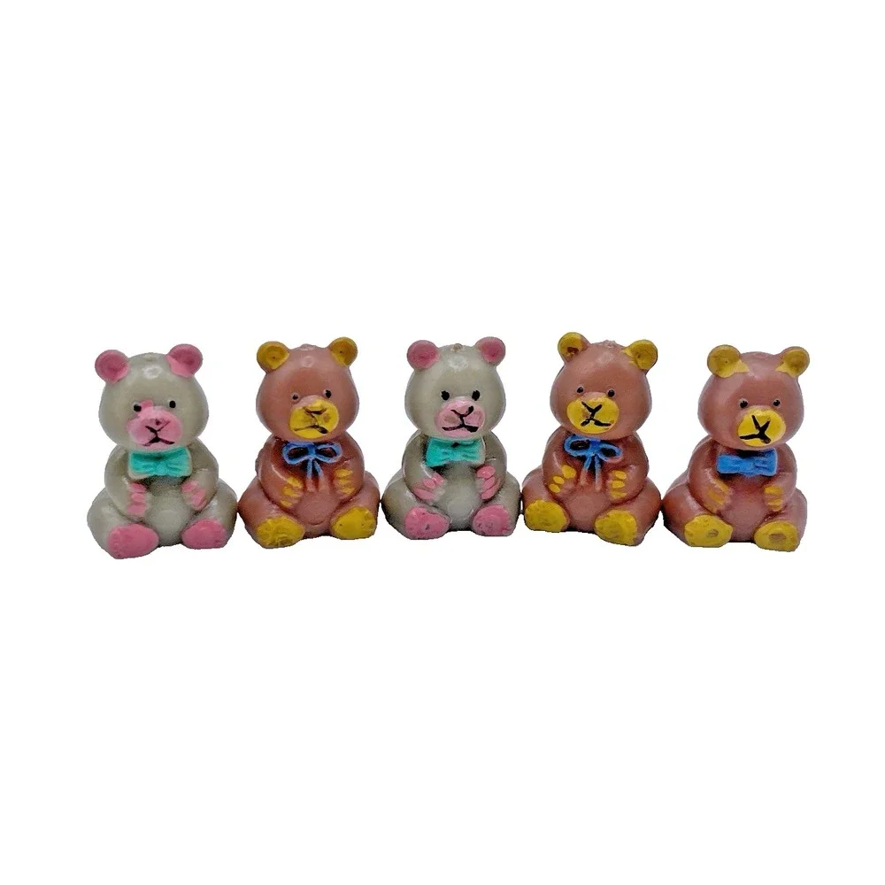 Vintage Teddy Wonderland Bears Blue Bird 1990s Lot of 5
